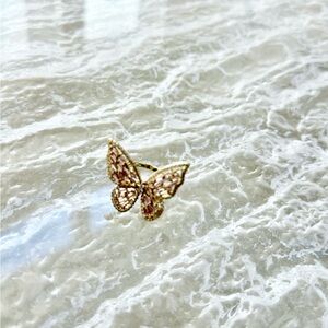 Delicate Gold Butterfly Ring